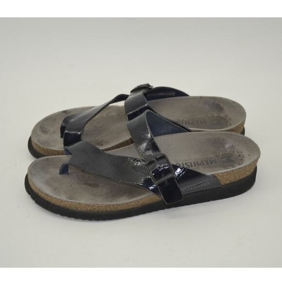 Mephisto Helen Sandal Black Thong Sandal Comfort Euro 39 / 9 - Picture 3 of 13